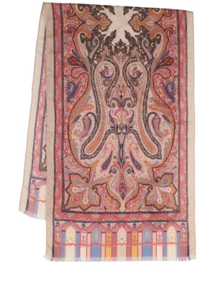 Etro   Printed cashmere &amp; silk scarf 