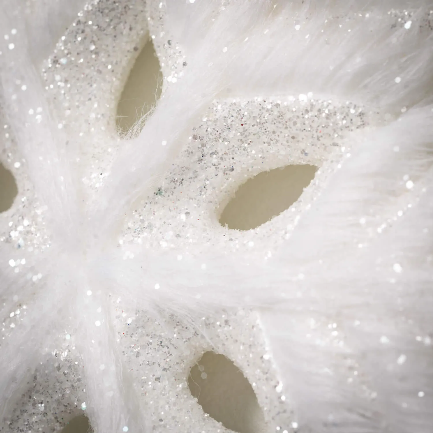 Faux Fur Snowflake Ornaments