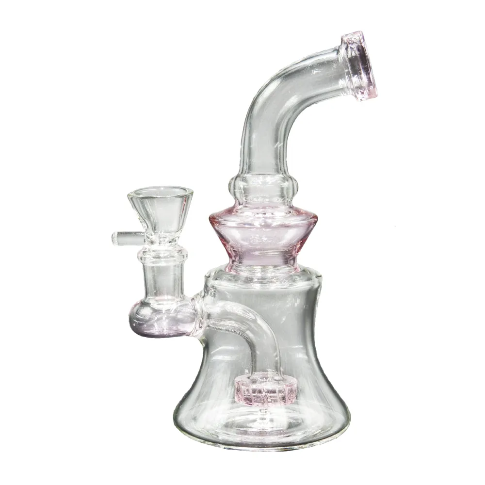 Glass Mini Percolator - 15cm Dab Adaptable Bong - GWP301