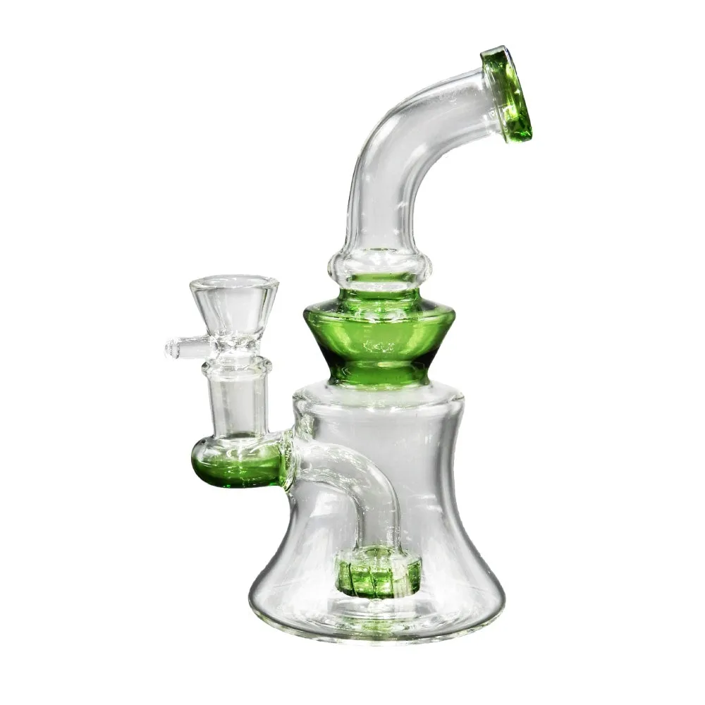 Glass Mini Percolator - 15cm Dab Adaptable Bong - GWP301