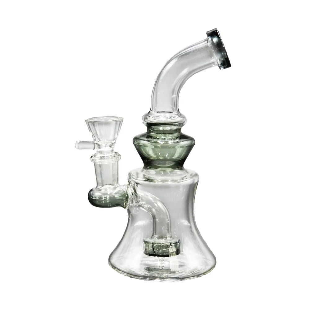 Glass Mini Percolator - 15cm Dab Adaptable Bong - GWP301