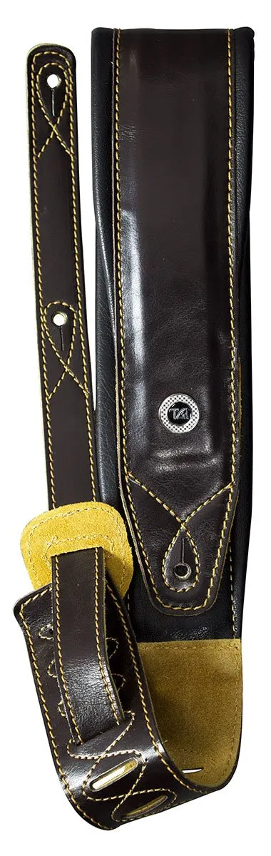Guitar Strap - Padded Brown Leather