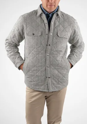 Heavyweight Herringbone Quilted Shirt Jacket