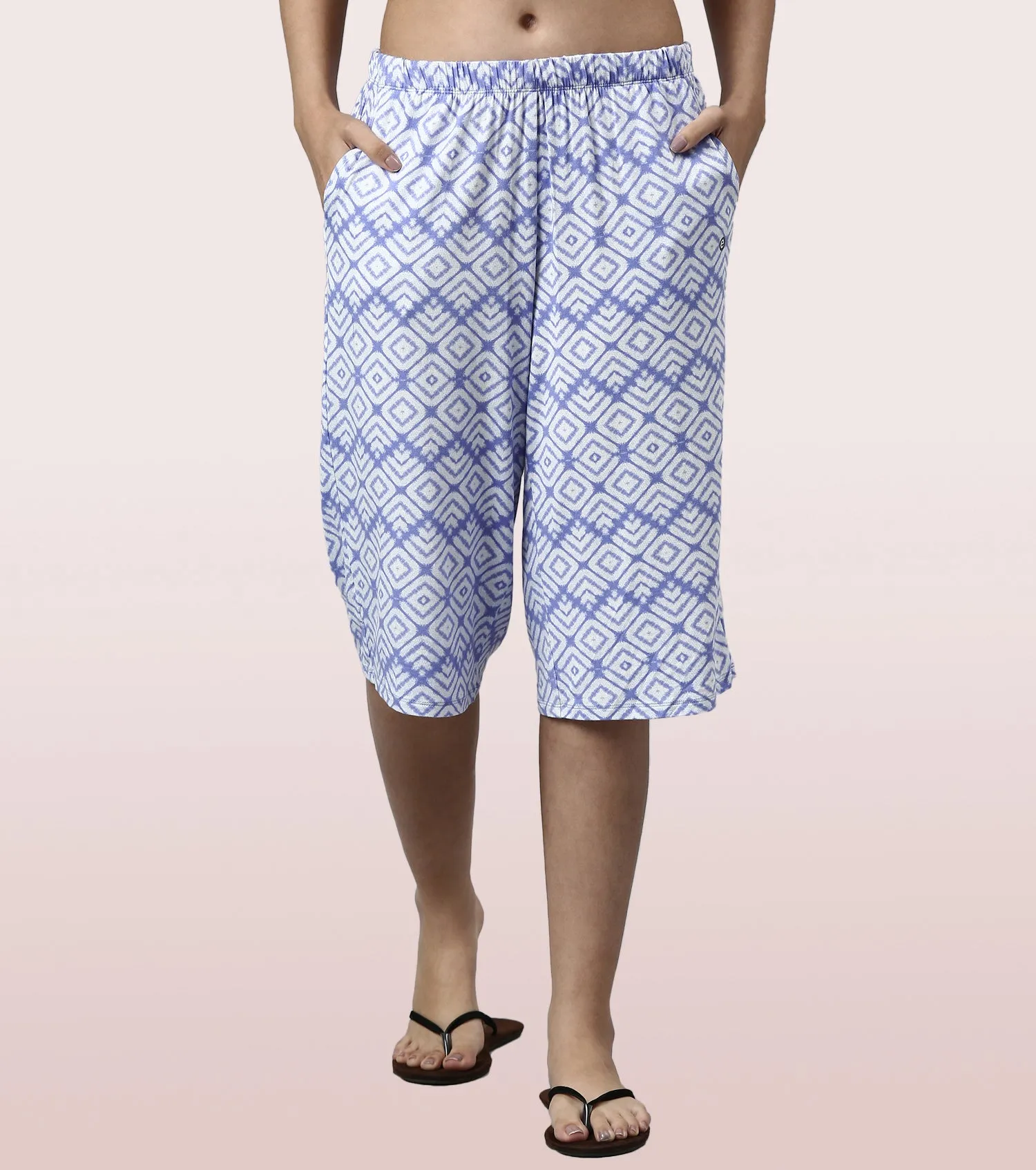 Home Shant Set | Viscose Printed Ruffled Trim Tee And Shant Set