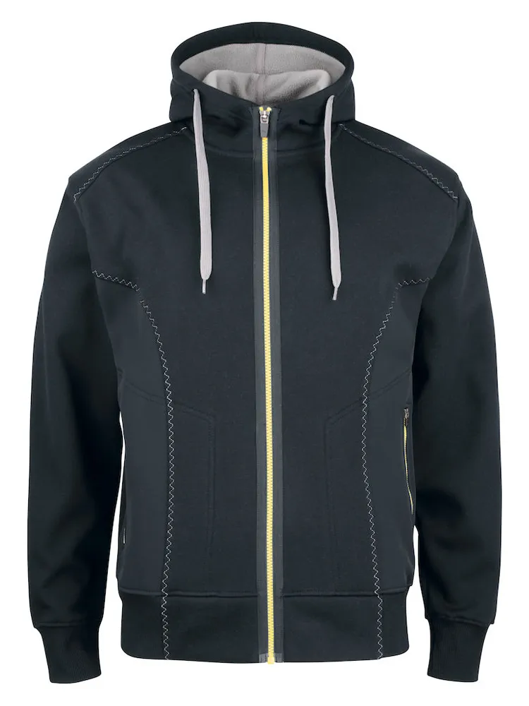 Hooded Jacket With Softshell Sides - 2116