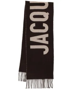 Jacquemus   L&#x27;Echarpe logo wool scarf 