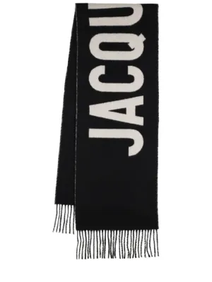 Jacquemus   L&#x27;Echarpe logo wool scarf 
