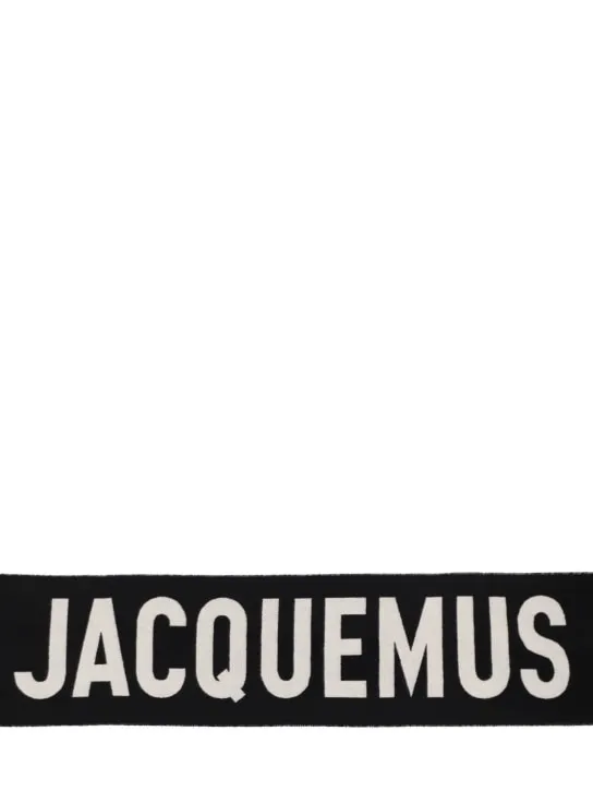 Jacquemus   L&#x27;Echarpe logo wool scarf 
