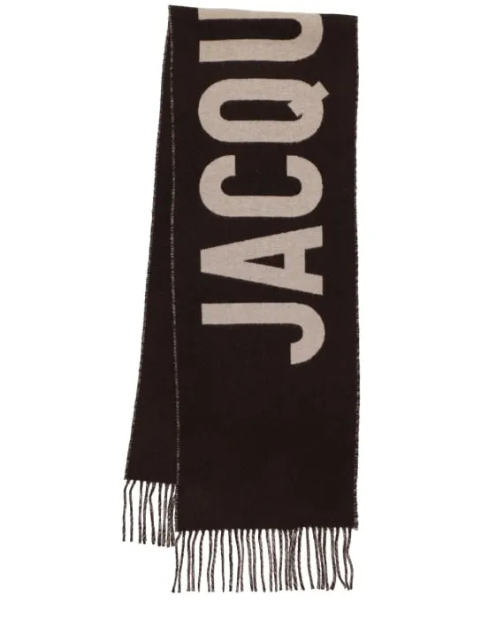 Jacquemus   L&#x27;Echarpe logo wool scarf 