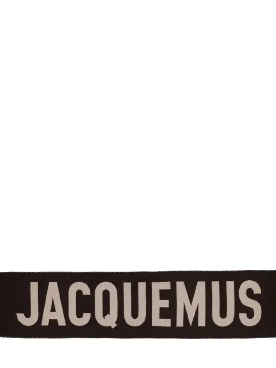 Jacquemus   L&#x27;Echarpe logo wool scarf 