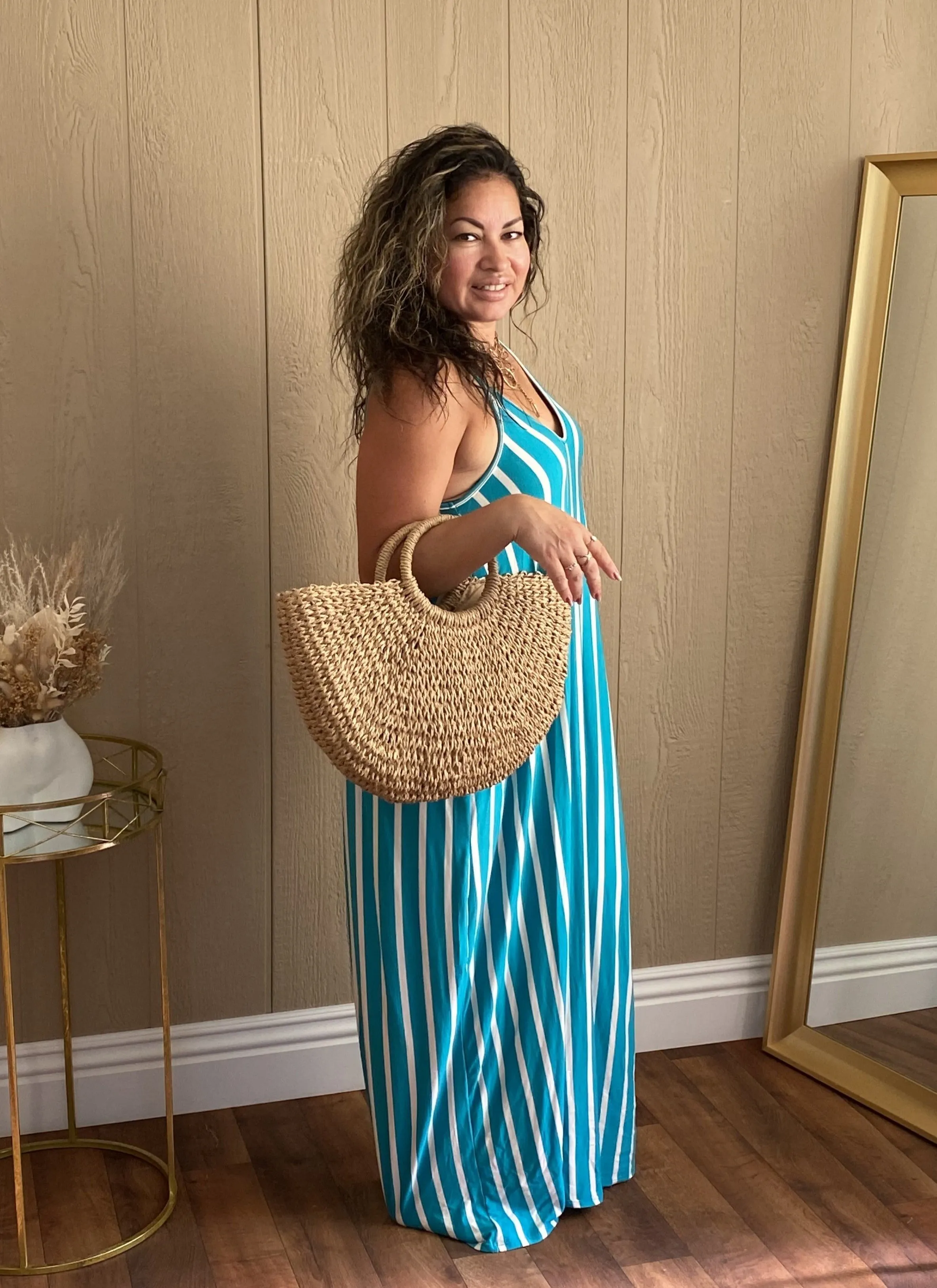 Jade Striped Maxi