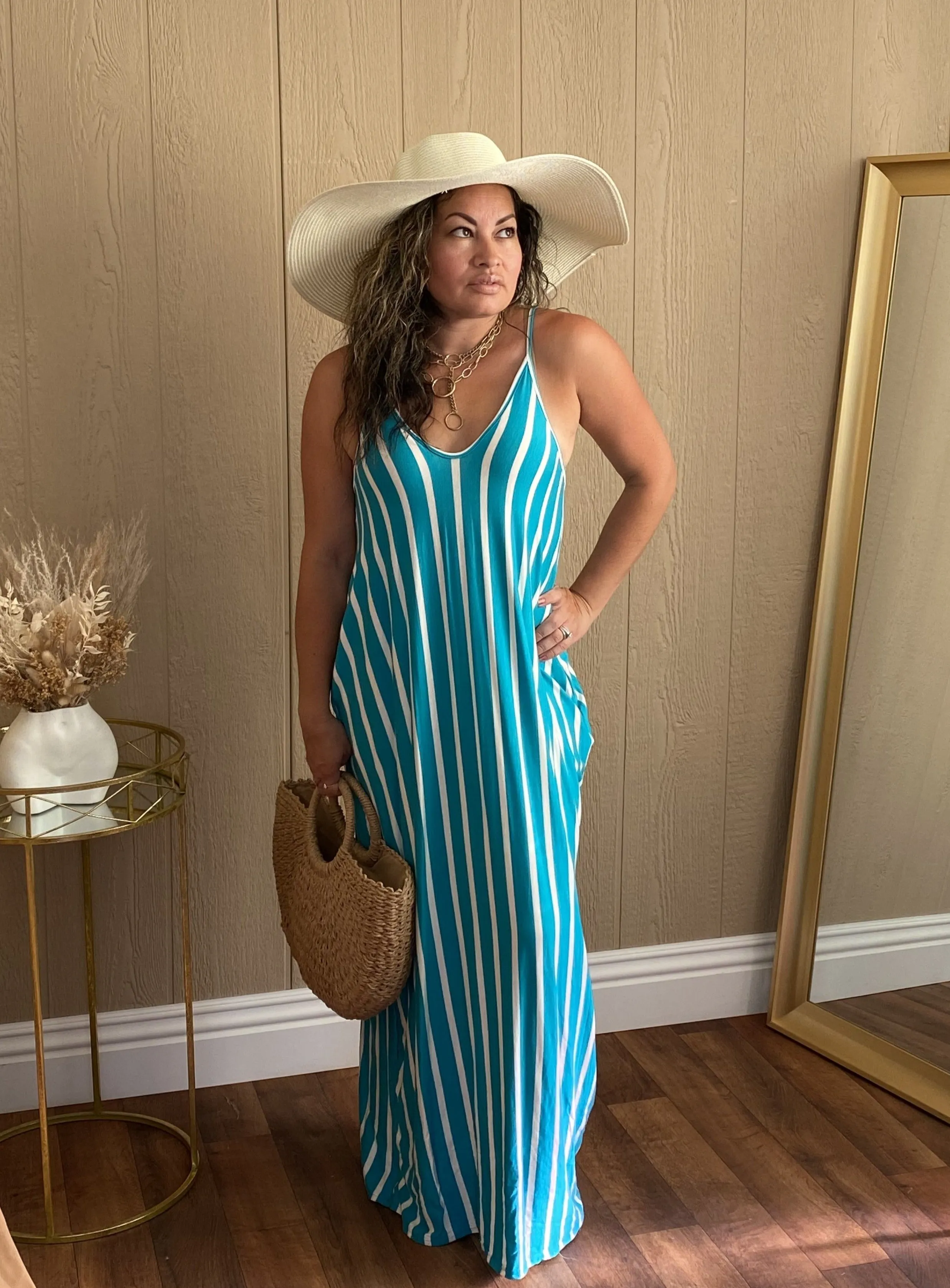 Jade Striped Maxi