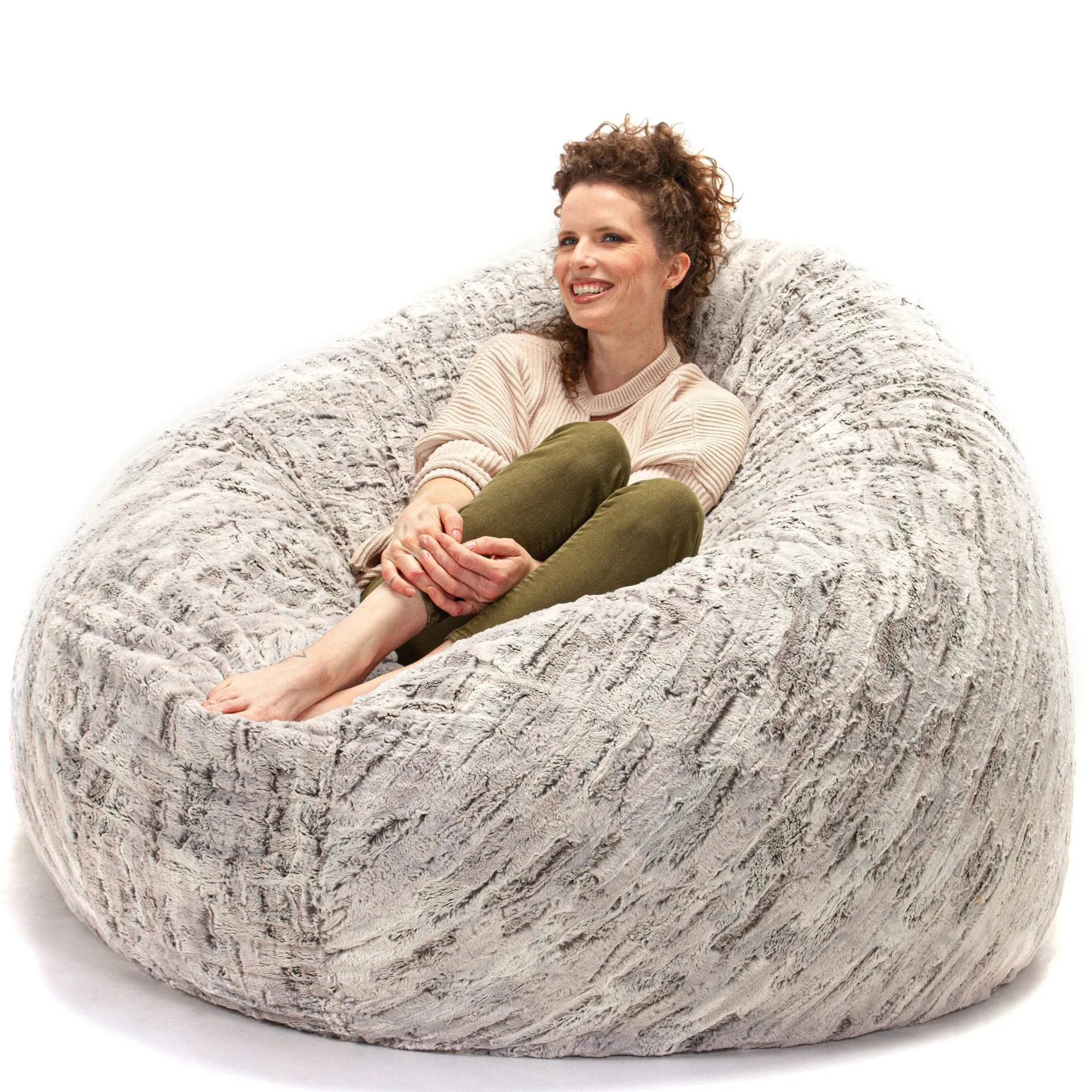 Jaxx 6' Cocoon Faux Fur Bean Bag Chair