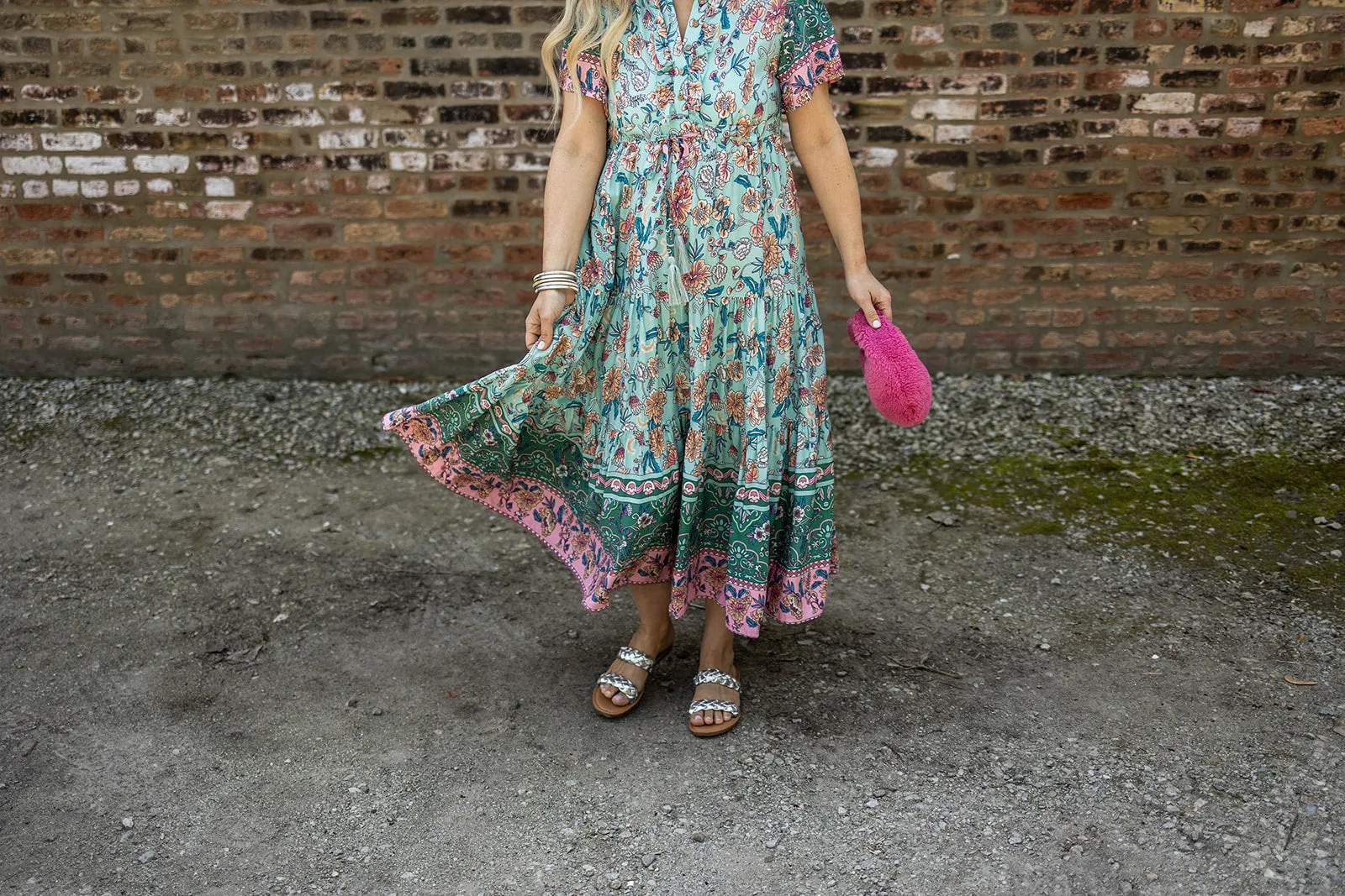 joey maxi dress in sky blue
