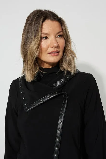 JOSEPH RIBKOFF 223246 Leather Trim Jacket
