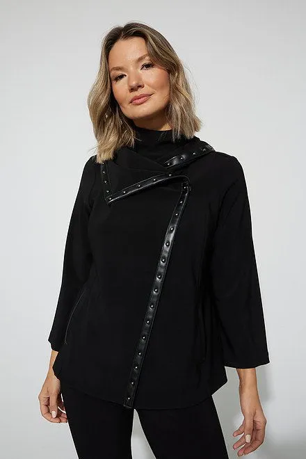 JOSEPH RIBKOFF 223246 Leather Trim Jacket