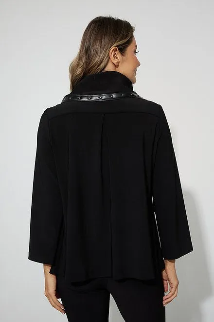 JOSEPH RIBKOFF 223246 Leather Trim Jacket