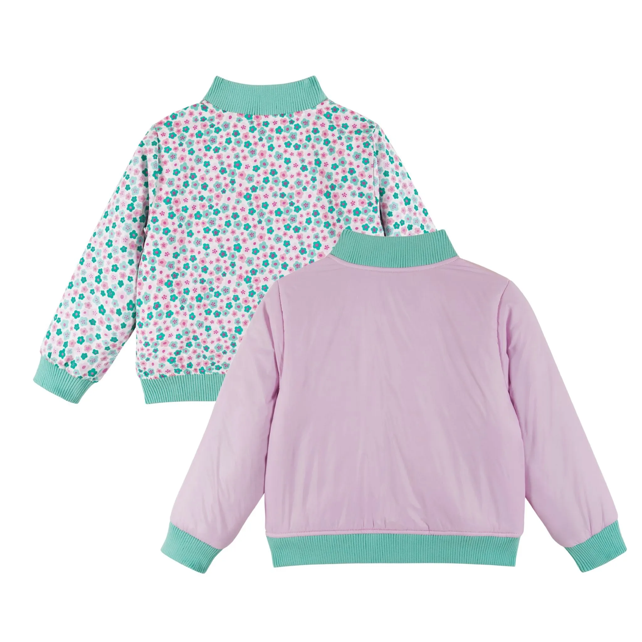 Kids Reversible Bomber Jacket | Pink Colorblocked