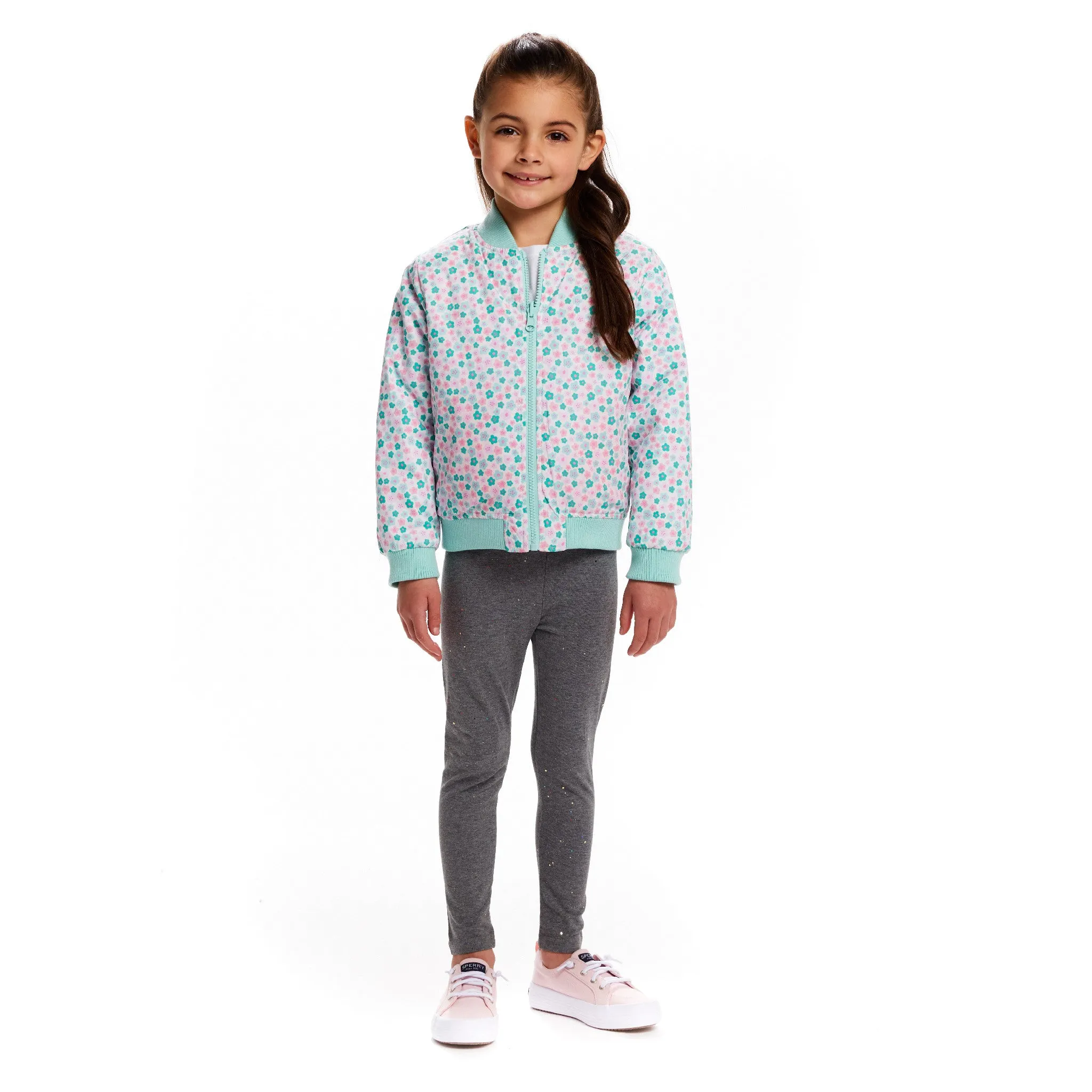 Kids Reversible Bomber Jacket | Pink Colorblocked
