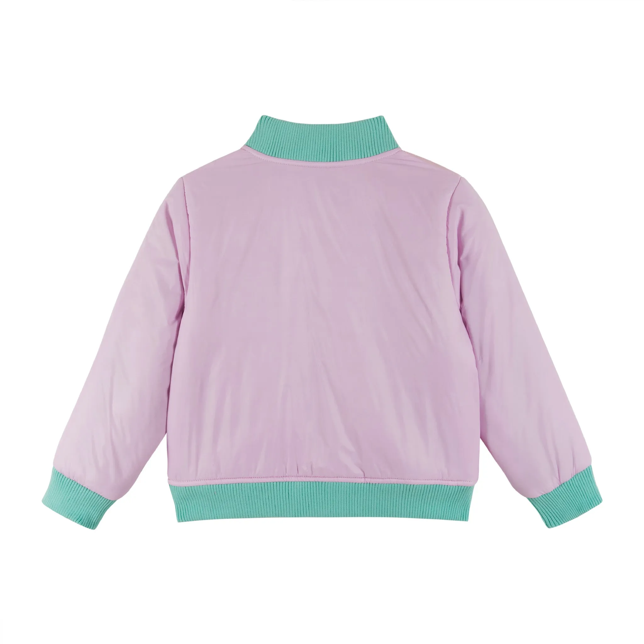 Kids Reversible Bomber Jacket | Pink Colorblocked