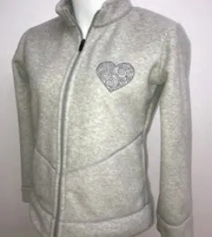 LADIES FLEECE JACKET - LOVEHEART