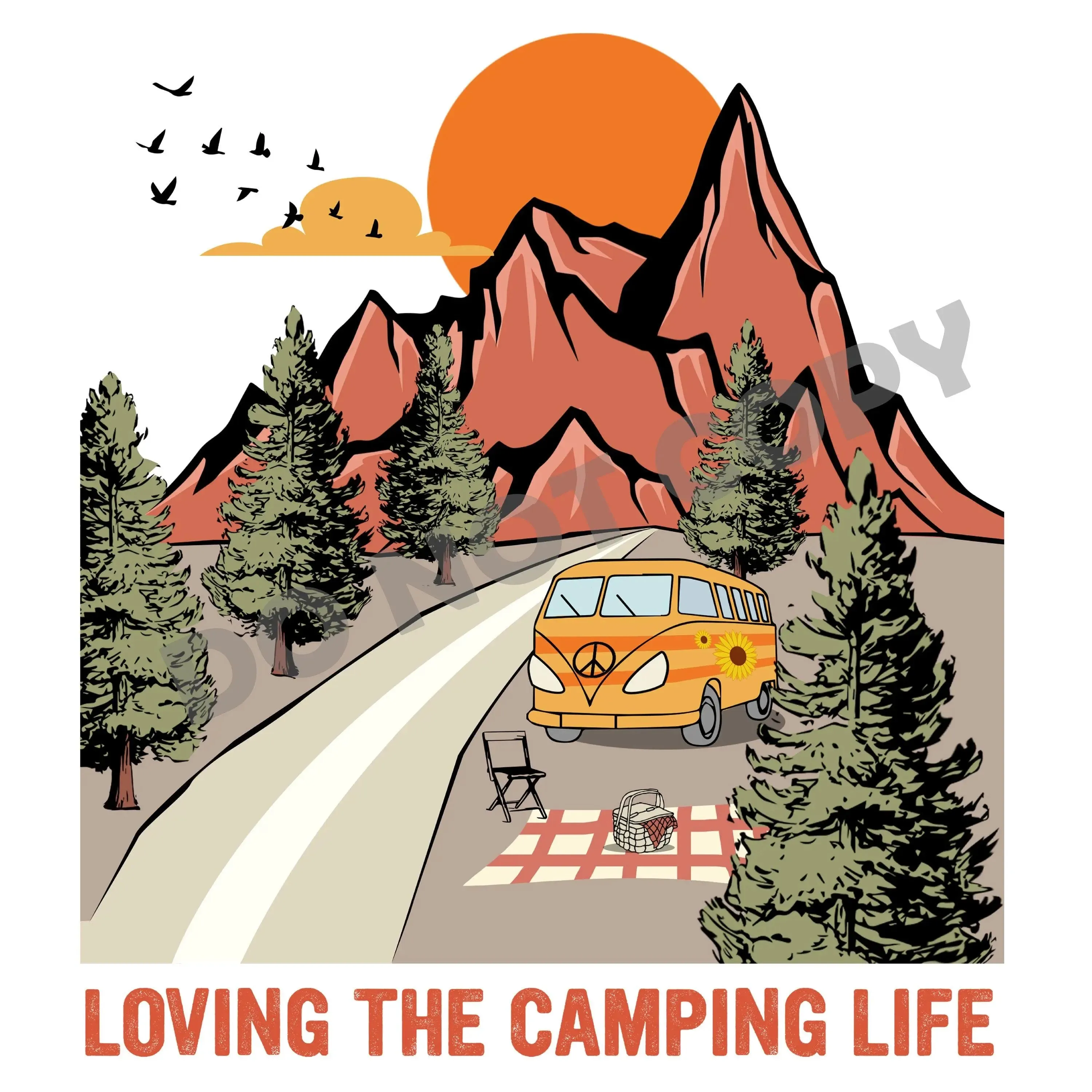 Loving The Camping Life - DTF Transfer