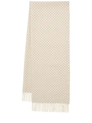 Max Mara   Arsenio monogram wool scarf 
