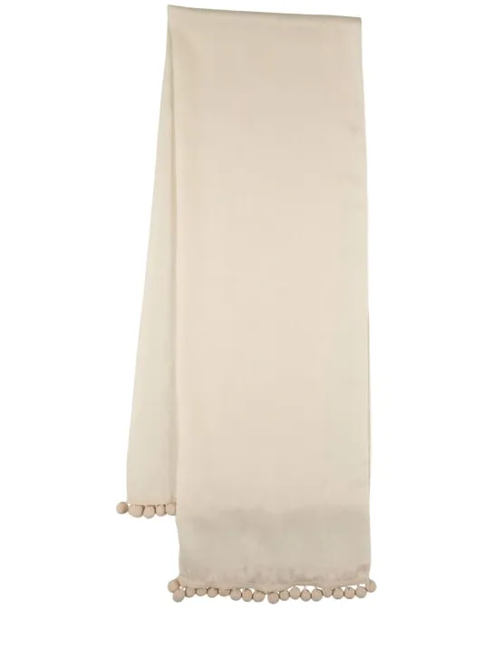 Max Mara   Fumana wool &amp; linen scarf 