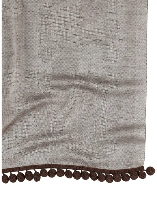Max Mara   Fumana wool &amp; linen scarf 