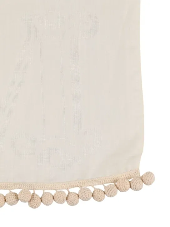 Max Mara   Fumana wool &amp; linen scarf 