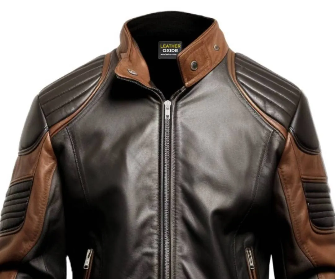 Men Black Leather Jacket - Leather Brown Jacket