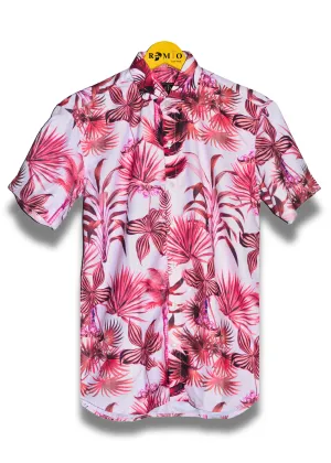 Men Regular Fit Printed Casual Half Sleev Shirt (f28)