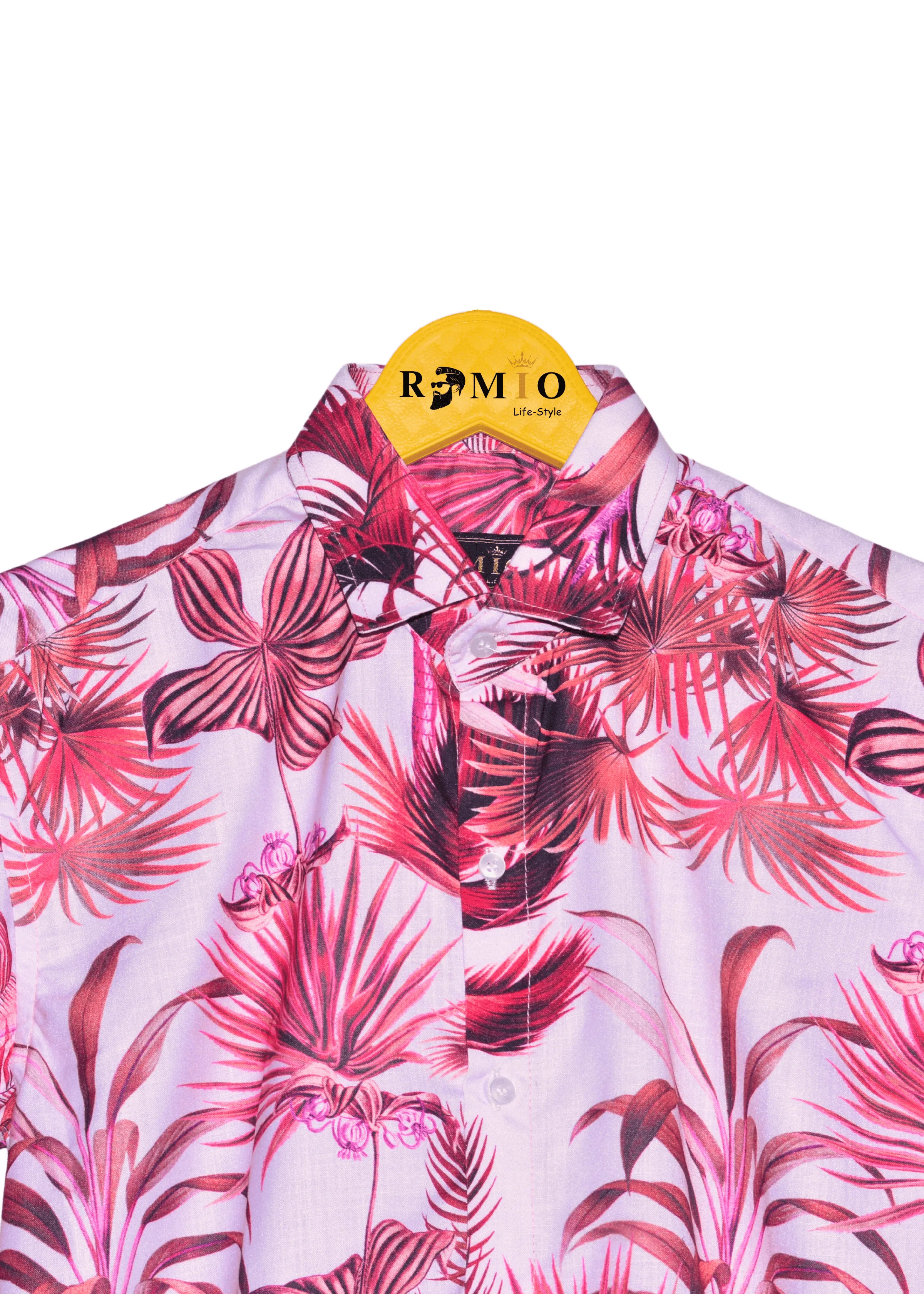 Men Regular Fit Printed Casual Half Sleev Shirt (f28)