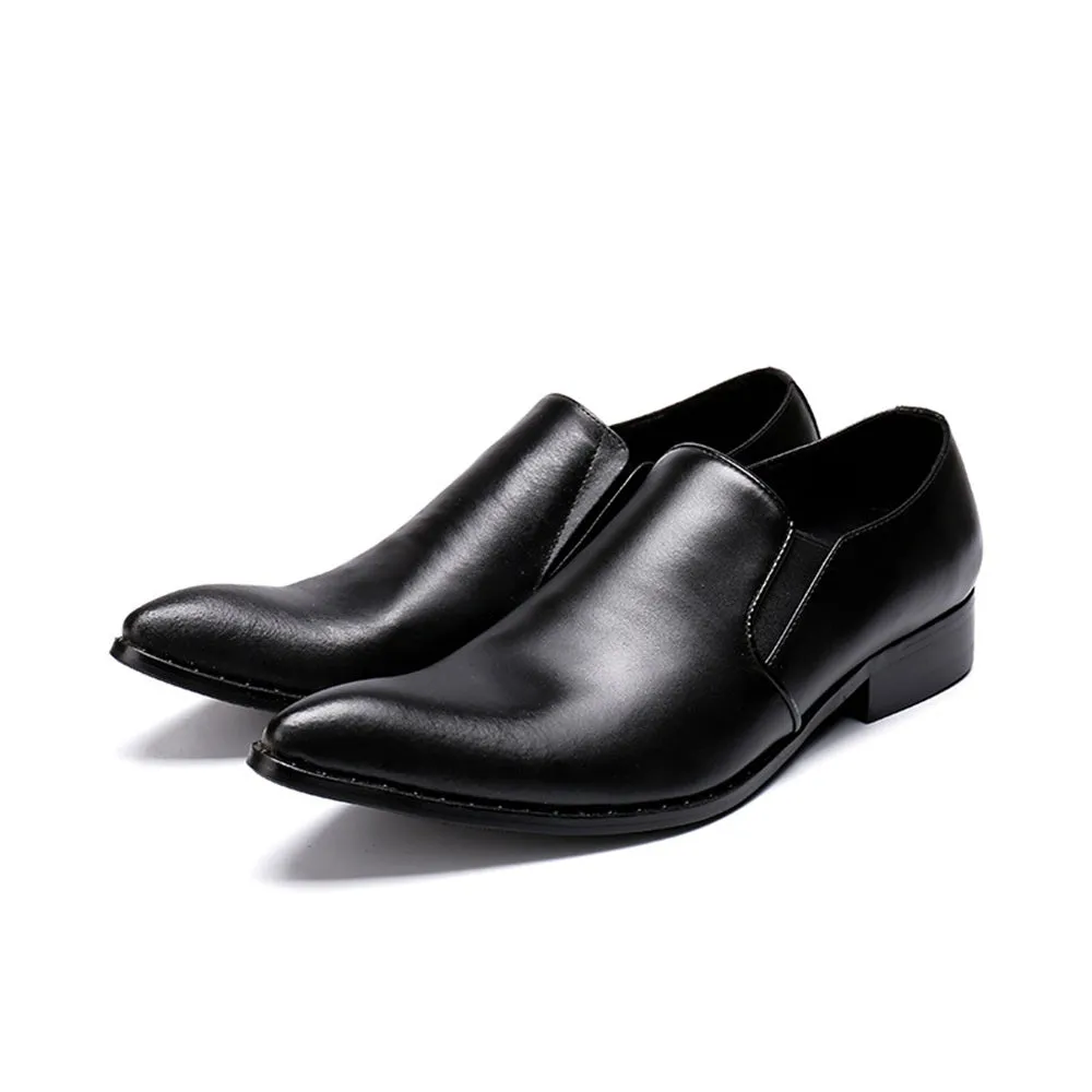 Men Slip On Low Heel Oxford Shoes