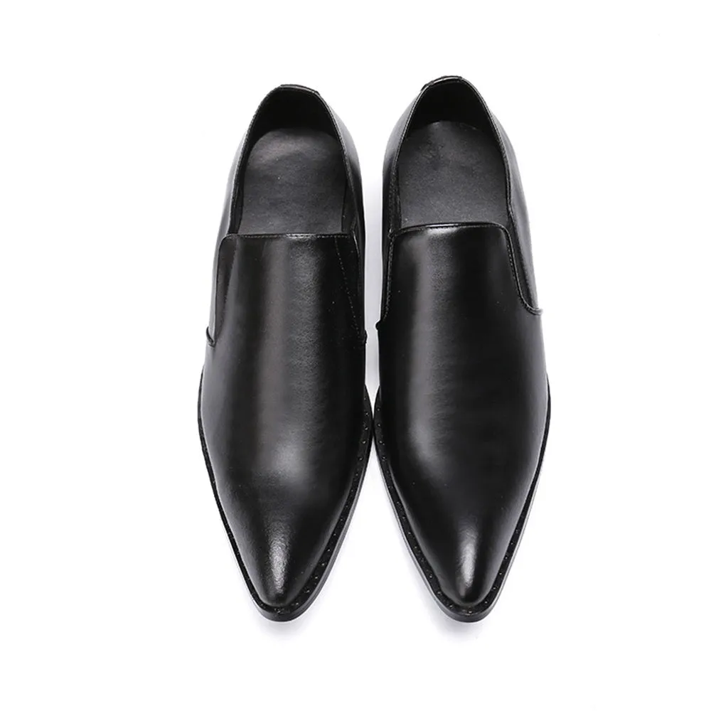 Men Slip On Low Heel Oxford Shoes