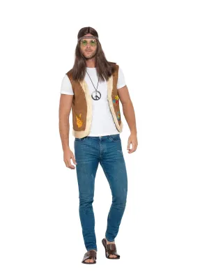Men's Costume - Brown Hippie Waistcoat