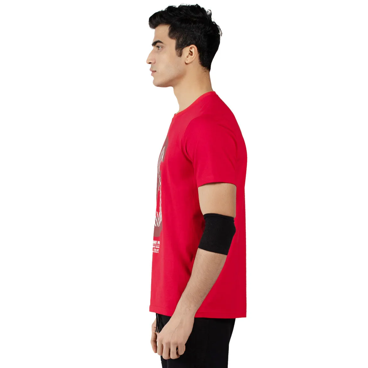 Mens Crew Neck Short Sleeve Geometric Print T-shirts