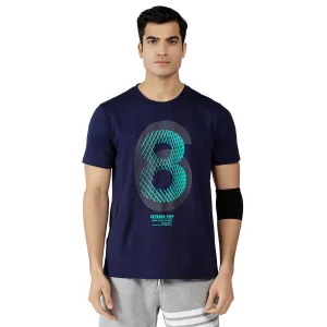 Mens Crew Neck Short Sleeve Geometric Print T-shirts