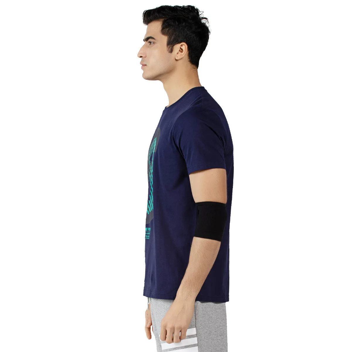 Mens Crew Neck Short Sleeve Geometric Print T-shirts