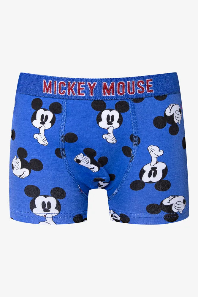Mickey Mouse 2 Pack Knit Boxer Grey Melange