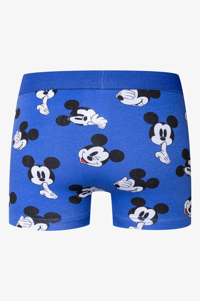 Mickey Mouse 2 Pack Knit Boxer Grey Melange