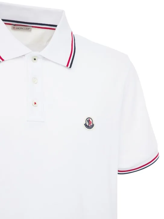 Moncler   Cotton piquet polo shirt 