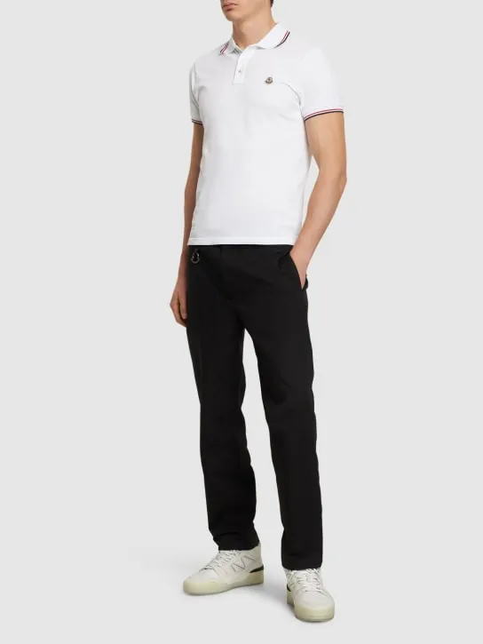 Moncler   Cotton piquet polo shirt 