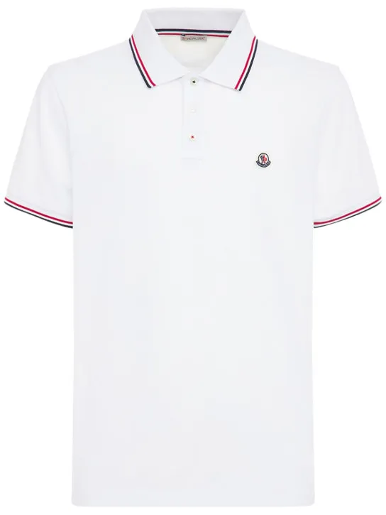 Moncler   Cotton piquet polo shirt 