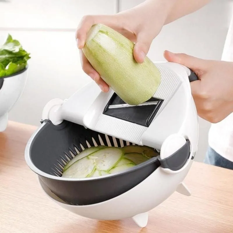Multi-functional Vegetable Cutter With Drain Basket