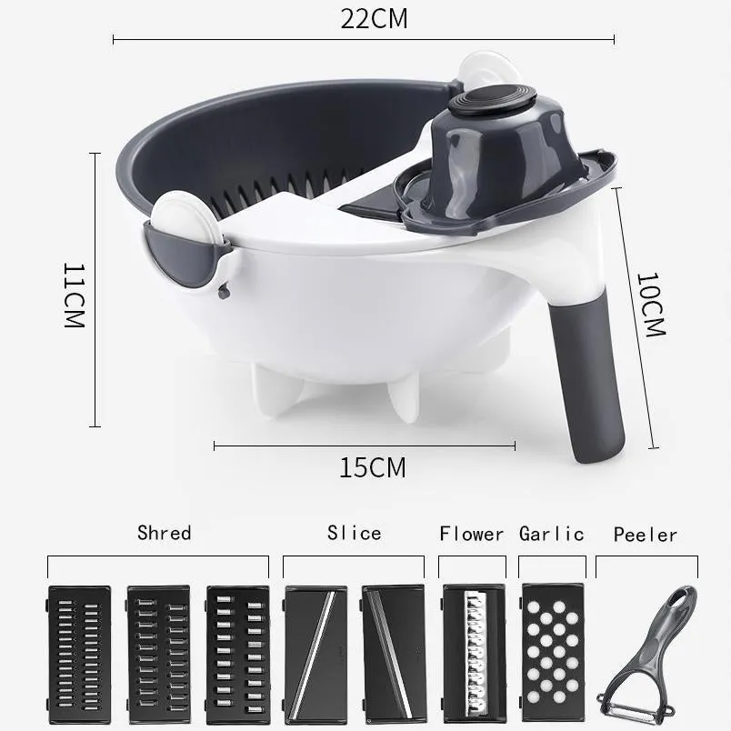 Multi-functional Vegetable Cutter With Drain Basket