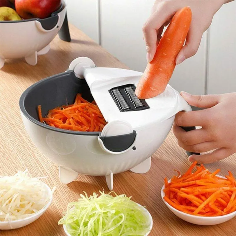 Multi-functional Vegetable Cutter With Drain Basket