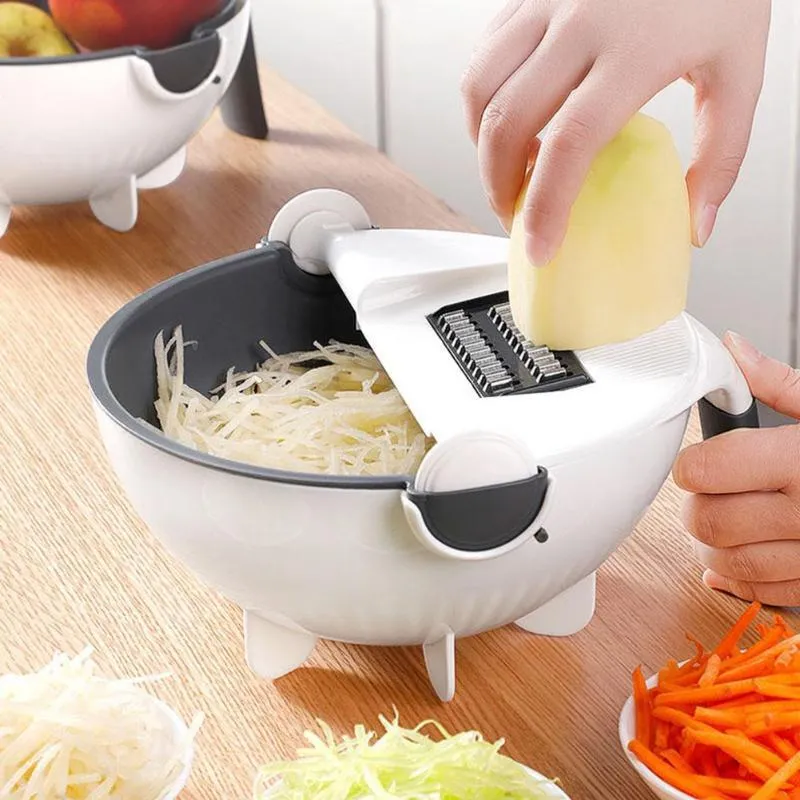 Multi-functional Vegetable Cutter With Drain Basket