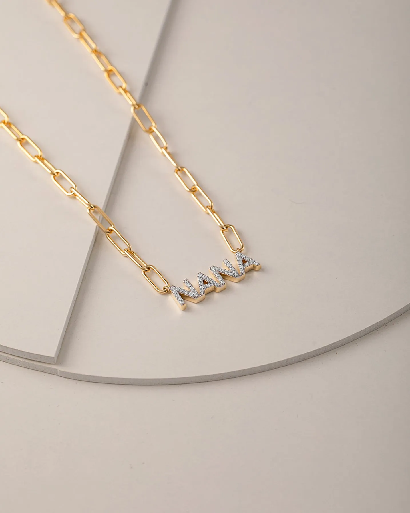 Nana Diamond Paperclip Necklace
