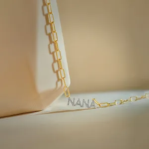 Nana Diamond Paperclip Necklace